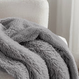 Bedsure Soft Grey Twin Blanket for Bed, Fluffy Fuzzy Blankets Twin Size for Couch, Sofa, Cozy Plush Sherpa Fleece Faux Fur Blanket, Thick Warm Christmas Blanket Gifts for Women, Men, 60x80