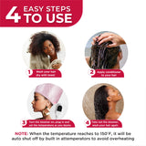 SISWOW Heat Cap for Deep Conditioning w/10-level Heats Up Quickly, Hair Steamer for Deep Conditioning - Thermal Steam Cap for Natural Black Hair, Great for Deep Conditioner