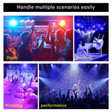 ZKEEZM 36 Led Stage Lights - DJ Par Lights, RGB Party Lights, 7 Colours Lighting with Sound Activated, Remote & DMX Control, DJ Uplighting for Parties, Birthday, Christmas, Bar, Wedding & Music Dance