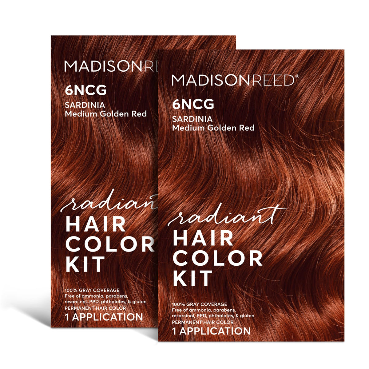 Madison Reed Radiant Hair Color Kit, Medium Amaretto Red for 100% Gray