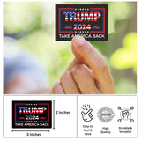 Trump 2024 Take America Back Rectangular Shaped Stickers - Express Your Patriotism with Premium Stickers - Ideal for Laptops, and Water Bottle- 1 Roll – 250 Stickers