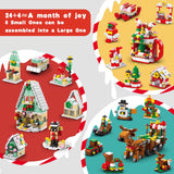 AEROQUEST Advent Calendar 2023 - Toy Building Sets for Christmas Holiday Countdown Building Block Sets for kids Toy Gift Idea to Adventure with Daily Collectible Surprises(Christmas Sleigh)