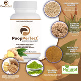 PoopPerfect Digestive Support Capsules 1080mg Premium Psyllium Fiber Supplement for Digestion & Regularity Slippery Elm Bark, Aloe Vera, Supports Gut Health & GI