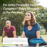 Euromedica Curaphen Extra Strength - 60 Tablets - Professional Pain Formula - Potent Curcumin & Boswellia with DLPA & Nattokinase - Highly Absorbable - 60 Servings