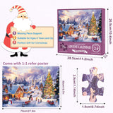 Jigsaw Puzzles Advent Calendar 2023,1008 Pieces,19.7 inches x 27.6 inch,Santa's Gift List,24 Box Christmas Puzzle Countdown Calendar,Funny Family Game