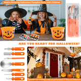 Pumpkin Carving Kit,Halloween Decorations Stainless Steel Pumpkin Carving Tools,Pumpkin Carving Kit for Kids Adults,Carver Tool with Box and Halloween Stickers,Family DIY Carving Pumpkins Gift (7PCS)