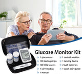 CareLiving Blood Glucose Monitor Kit, 100 Test Strips, 100 Lancets, 1 Blood Glucose Meter, 1 Lancing Device, Diabetes Testing Kit, Portable Blood Sugar Test Kit, Glucometer Kit for Home