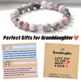 THEMEROL Granddaughter Gifts from Grandma Granddaughter Bracelet Granddaughter Birthday Card Teen Girls 16 Year Old Gifts Ideas Graduation Comfirmation Christmas Valentines Easter Stocking Stuffer