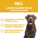 Pet Chef Lawn Saver Plus! - Dog Urine Neutralizer for Lawn, Grass Saver Soft Chews, Green Grass Dog Chews, Prevents Lawn Burn from Dog Urine, Repair & Prevent Damage to Green Plants from Dog Pee.