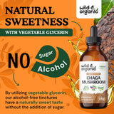 Chaga Mushroom Tincture - Organic Chaga Mushroom Liquid Drops - Chaga ExtractSupplement - Vegan-Friendly, No Sugar, Non-GMO Tincture - 4 fl. oz. Bottle