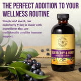 Honey Gardens Elderberry Syrup with Apitherapy Raw Honey, Propolis & Elderberries | Traditional Immune Formula w/Echinacea | 8 fl. oz.