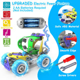 10 in 1 Electric STEM Toys for 4 5 6 7 8+ Year Old Boy Girl Birthday Gifts Educational Building Toys for Kids Ages 4-8 5-7 6-8 Stem Activities Construction Toy for Boys 4-6 8-10 Christmas Idea Gift