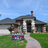 Harris Waltz 2024 Yard Sign Kamala Harris For President Yard Sign Election For Democracy 18x12 inches Outdoor Lawn Garden Sign Double Sided With H-shaped Metal Stake