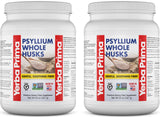 Yerba Prima Whole Psyllium Husk Fiber Supplement 20 oz (Pack of 2) - Vegan, Gluten Free, Non-GMO