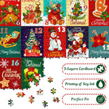 PICKFORU Advent Calendar 2024 Christmas Jigsaw Puzzles 1000 Pieces, 25 Boxes of Christmas Countdown Calendar Puzzles for Adults, Funny Holiday Puzzles for Kids as Christmas Decor