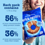 Crisp Power High Protein Pretzel Crisps - 6 Pack x 1.75 oz Crunchy & Flavorful Plant-Based Snack. No Sugar, 28g Protein Per Pack in 3 Savory Flavors, Vegan, Keto Friendly, Non-GMO, Kosher Non-Dairy (1.75 Ounce (Pack of 6), Sea Salt)