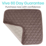 Sures Waterproof Chair Pads for Incontinence (22" x 21") - Washable, Waterproof Seat Protector - Chair Protector Seat Cover - Absorbent Incontinence Pad for Bed, Seat Car Wheelchair & Recliner (Brown)