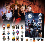 Halloween Advent Calendar 2024, Contains 24 Gifts, Halloween Countdown Calendar with Scary Halloween Doll Collectible Horror Movie Figures Gift for Kid, New Halloween Christmas Countdown Calendar (Style C)