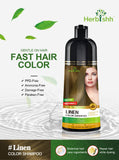 Herbishh Hair Color Shampoo for Gray Hair – Magic Hair Dye Shampoo – Colors Hair in Minutes–Long Lasting–500 Ml–3-In-1 Hair Color–Ammonia-Free | Herbishh (Linen)