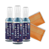 ULTRAVUE Eyeglass Gel Lens Cleaner Spray Kit - 3 x 2oz Gel Eyeglasses Cleaner Spray Bottle + 2 Microfiber Cloth for Cleaning - Safe for All Lenses (AR Coated Included), Eyeglasses and Screens