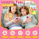 Kids Smart Phone Toys for Girls,Unicorn Gift Toys for Girls Ages 3-9 Christmas Birthday Gifts Mini Smart Phone Toys with 2.8" Touchscreen 16 Learning Games Dual Camera Music Player, 8G SD Card Pink