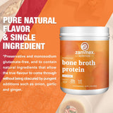 Zammex Pure Grass Fed Beef Bone Broth Protein Powder,20g Protein, Hydrolyzed Collagen Peptides Supplement for Healthy Skin,Nails,Hair,Joints, Non-GMO,Gluten Free,Paleo & Keto Friendly, Great in Soup