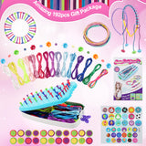 Friendship Bracelet Making Kit for Teen Girls - Arts and Crafts Ideas for Kids Age 6 7 8 9 10-12, DIY Handmade Toys for Birthday Christmas Gifts, Great for Road Trip with Featuring Instructions