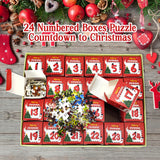 Advent Puzzle 2024 Christmas Jigsaw Puzzles Christmas Cabin Puzzle 24 Parts 1008 Pieces Puzzles for Adults Teens Kids Jigsaw Puzzles 1008 Pieces Holiday Puzzle Countdown to Christmas Puzzles Gift