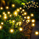 PATIOPIA Solar Garden Lights, 40 LED Firefly Garden Lights Solar Outdoor, Solar Lights for Outside Sway by Wind,Solar Lights Outdoor Waterproof for Christmas Yard Patio Pathway Decoration (4 Pack)