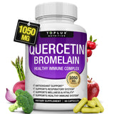 Toplux Quercetin with Bromelain and Zinc 1050mg - Advanced Immune Support Supplement, Supports Antioxidant, Immune System, for Men Women, 60 Capsules