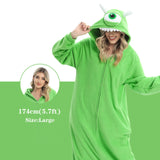 NAITOKE Adult Animal Onesie Halloween Costume Cosplay One-Piece Pajamas Women Man Teens Grass Green