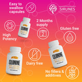 Quinine Capsules - Cinchona Officinalis Bark Herbal Supplement for Leg Cramping Relief, Cramp Defense and Overall Digestive Health - All-Natural Quinine Pills, 1000mg, 120 Tablets