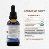 Secrets of the Tribe California Poppy Tincture Alcohol-Free Liquid Extract, USDA Organic California Poppy (Eschscholzia Californica) Dried Root (2 FL OZ)