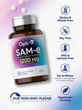 Carlyle SAM-e Supplement | 1200mg | 50 Enteric Coated Tablets | Vegetarian, Non-GMO, Gluten Free | by Opti-e