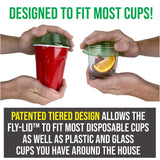 Billy-Bob Fly Lid - Turn Almost Any Cup Into A Fly Trap. Indoor and Outdoor Use - 4 Pack (4 Fly Lids Total)