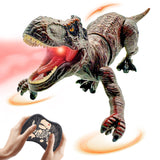 Remote Control Dinosaur Toys for Kids 5-7, 8-12, 10-12, Electronic RC T Rex Dino Robot Toy for Boys, Top Christmas & Birthday Gifts for 6 7 8 9 10 11 & 12 Year Old Boys (3-5 Colors: Brown)