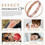 Jecanori Copper Magnetic Bracelets for Women,Adjustable 99.9% Solid Copper Bracelets,Valentine's Day Gifts Magnetic Jewelry with Sizing Tool