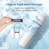 Filterlogic UKF8001 Replacement for EveryDrop by Whirlpool Refrigerator Water Filter 4, EDR4RXD1, FL-RF07, Pack of 2