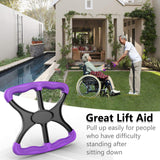 OVIFM Lift Assists Standing Aid-Handicap Bar with None Slip Grip Handles, Portable Lift Aid to Transfer Elderly, Senior, Bariatric, Patient or Disabled Assists Caregiver or Nurse As Seen On TV -Purple