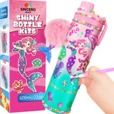 sinceroduct Decorate Your Own Water Bottle Kits for Girls, Mermaid Diamond Art Kid Crafts for 5-13 Year Old toddlers, DIY Crafts Gifts Toys for Kids Birthday Christmas