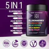 Antioxidant SuperStars - Elderberry Gummies with Mangosteen | Acai Berry | Goji Berry | Noni Fruit | Black Sambucus Elderberry Gummies For Kids and Adults | Immune Support | Vegan | Non-GMO