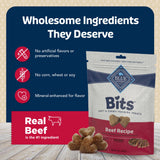 Blue Buffalo BLUE Bits Natural Soft-Moist Training Dog Treats, Beef Recipe 19-oz Bag