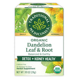 Traditional Medicinals Tea, Organic Dandelion Leaf & Root, Supports Kidney Function & Healthy Digestion, 16 Tea Bags