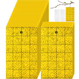 200 Pcs Yellow Sticky Trap for Gnats 3*5 Inch Sticky Fruit Fly Trap with Tie Dual-Side Plant Sticky Trap for Flying Insect Fungus Bugs Sticky Catcher Trap Sticky Flying Sticky Trap for Indoor Outdoor