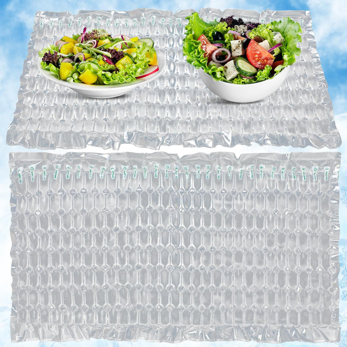 Reallnaive 2 Pack Reusable Freezable Ice Mat Sheets for Coolers Flexible Ice Packs for Food Trays, Cheese Boards, Deli Meats, Veggie Plates, Sushi, Party Platters (Clear)