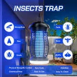 YPEC Bug Zapper Outdoor, 4200V Mosquito Zapper with LED Light,Fly Trap for Indoor&Outdoor Waterproof Mosquito Killer,Electric Fly Traps