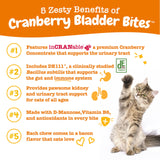 Zesty Paws Cranberry Bladder Bites for Cats - Kidney & Urinary Tract Health - Soft Chews with D-Mannose, Vitamin B6 & L-Arginine - Immune & Gut Support - Bacon - 60 Count