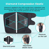 Calf Brace Leg Compression Sleeves for Men & Women, Shin Splints for Calf Muscle Wrap, Diamond-shaped Elastic Band for Pressure, fit Swelling, Varicose Vein Pain Relief, Running, Hiking, Fitness -S/M