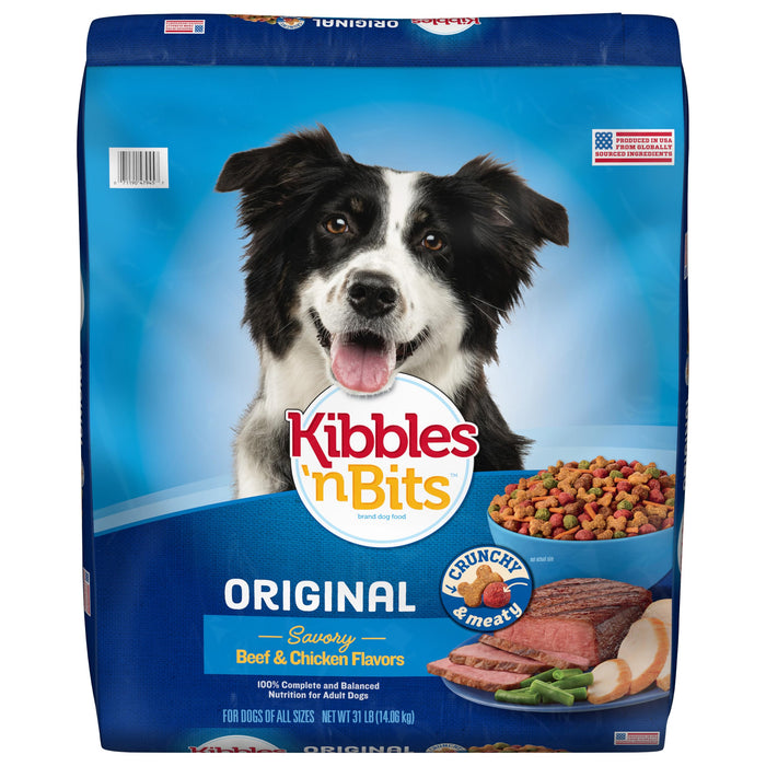Kibbles 'n Bits Original Savory Beef & Chicken Flavor Dry Dog Food, 31 Pound Bag