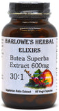 Barlowe's Herbal Elixirs Butea Superba Extract 30:1-60 600mg VegiCaps - Stearate Free, Bottled in Glass!